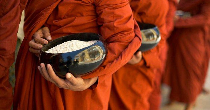 The Buddha, monks and nuns did not own anything except their three robes and one bowl